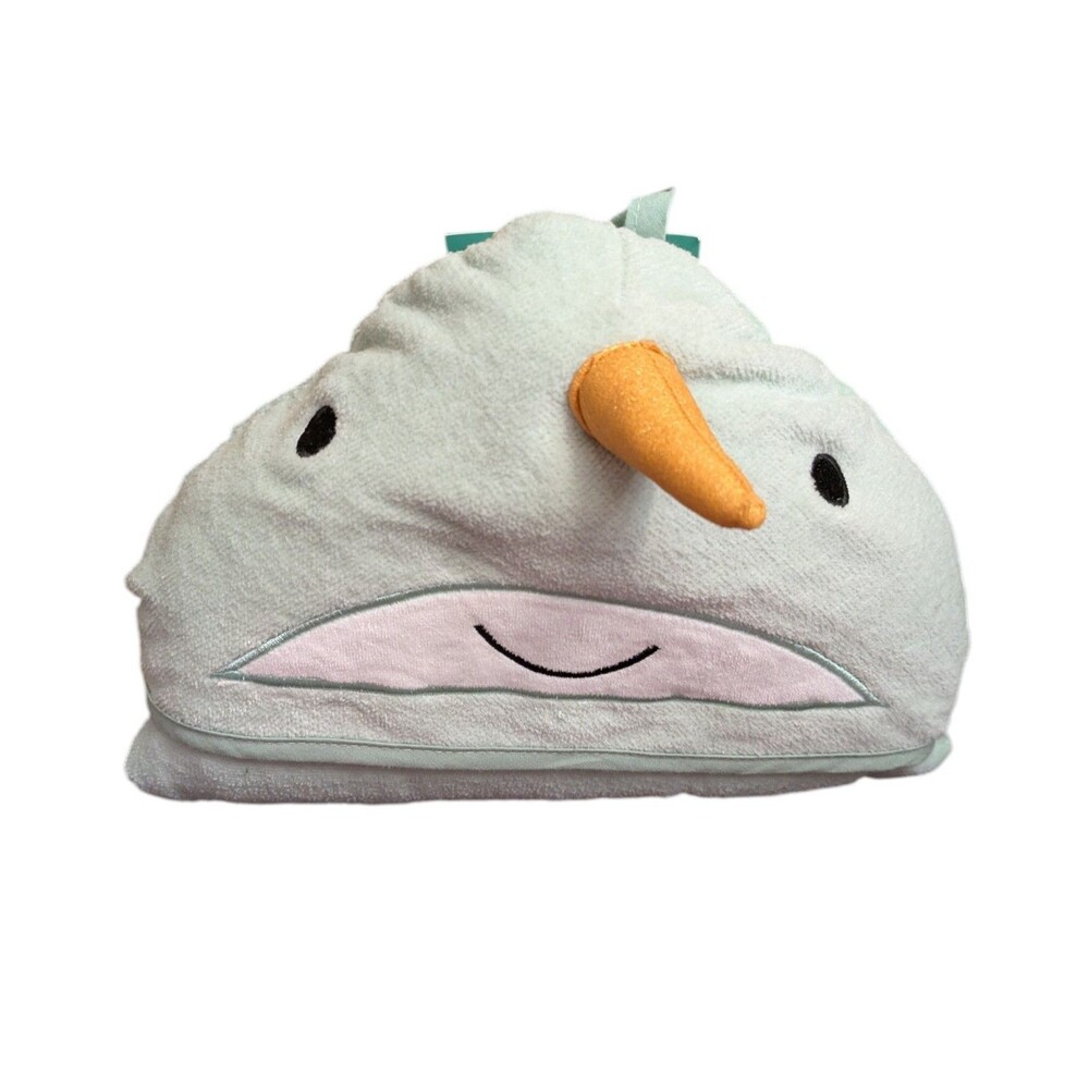 NWT Pillowfort Narwhal Hooded Towel Kids Bath Wrap 100% Cotton